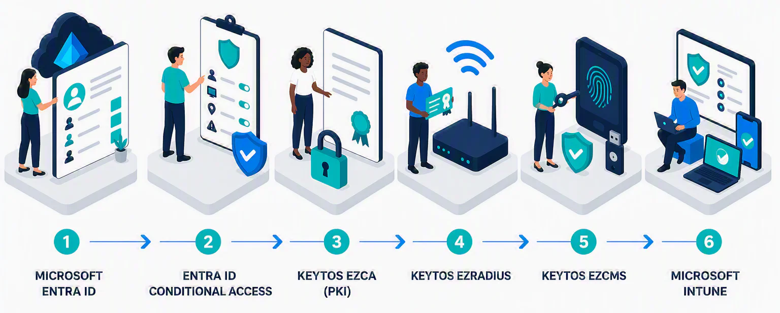 Keytos Security provides a suite of tools and services to help organizations meet CMMC network authentication and PKI requirements.