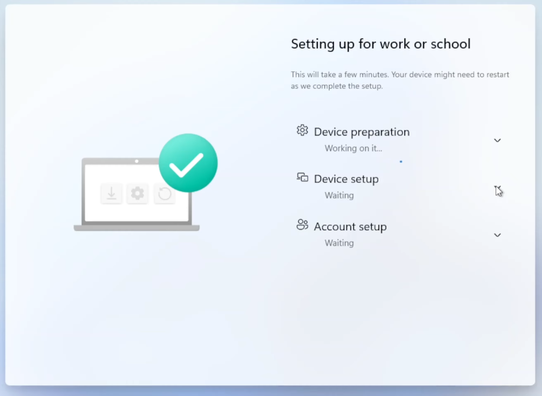 Device Provisioning showing how Intune can automatically configure a new device for a user