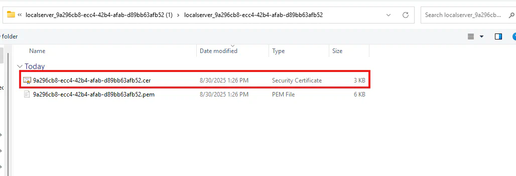 Upload client certificate for Entra ID Application for Local RADIUS Proxy
