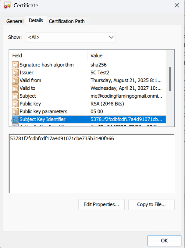 Entra CBA Subject Key Identifier High Affinity