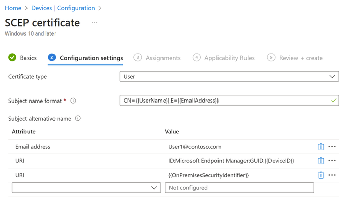 how to add certificate strong mapping in Intune