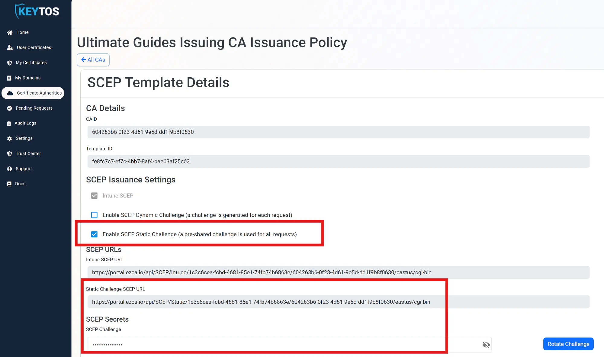 Easily set up a SCEP CA with Keytos EZCA Cloud PKI