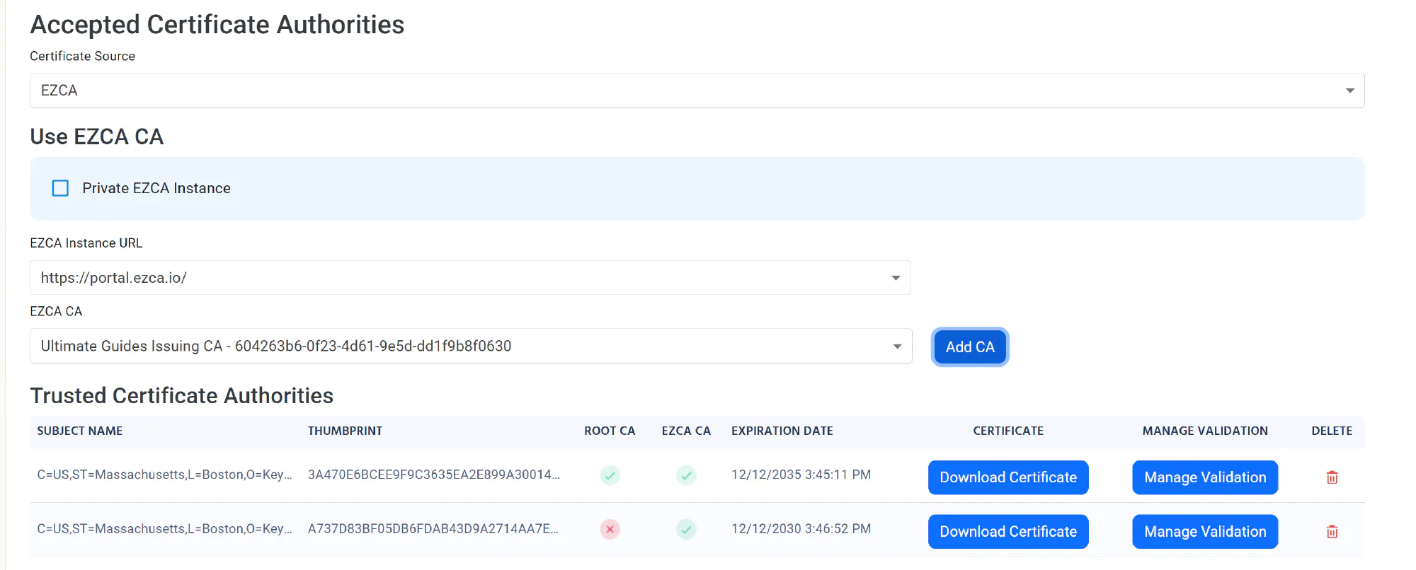 EZRADIUS Cloud RADIUS EAP-TLS Policy Configuration