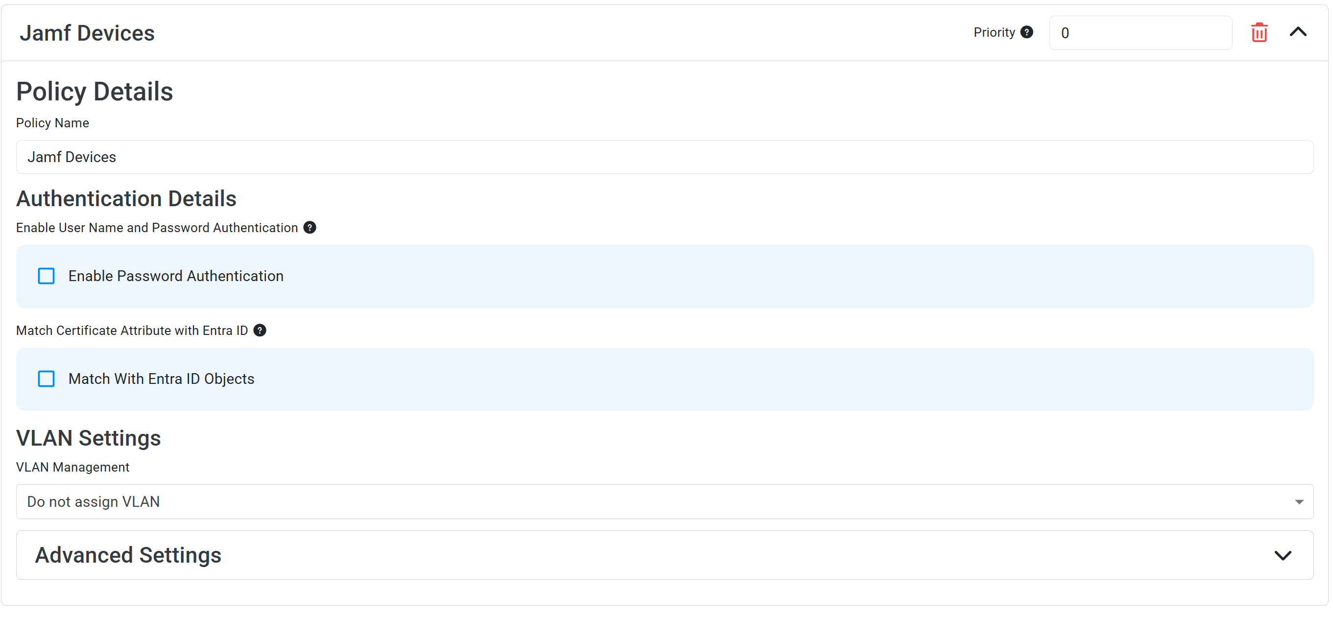 EZRADIUS Access Policy for Jamf-Managed Devices