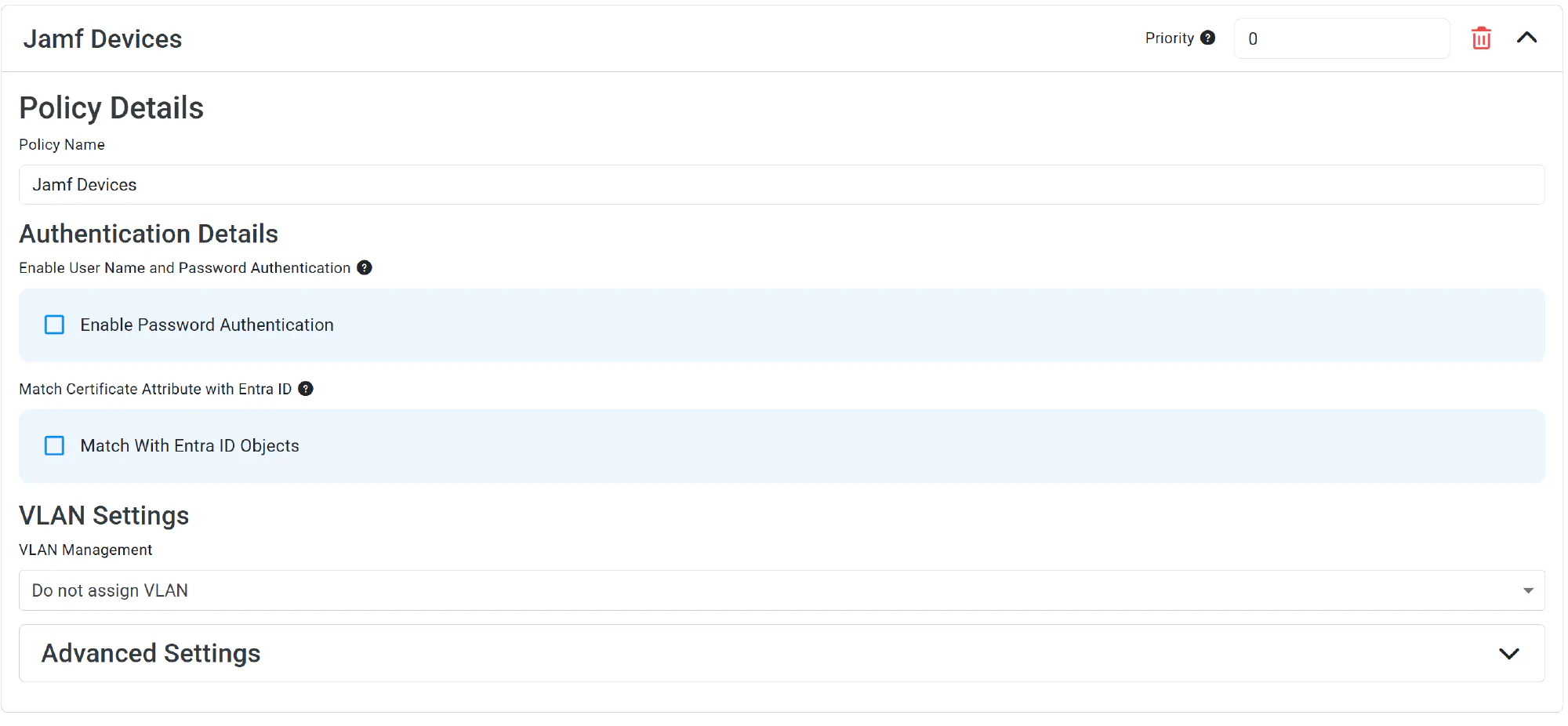 EZRADIUS Access Policy for Jamf-Managed Devices