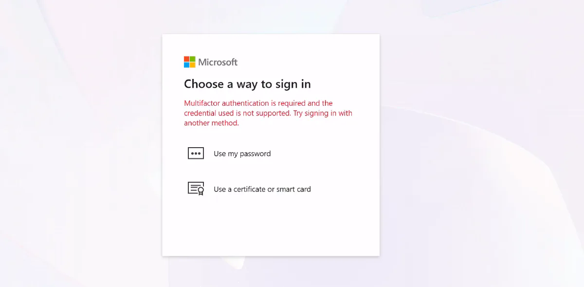 Authenticate Using Certificate-Based Authentication with MFA