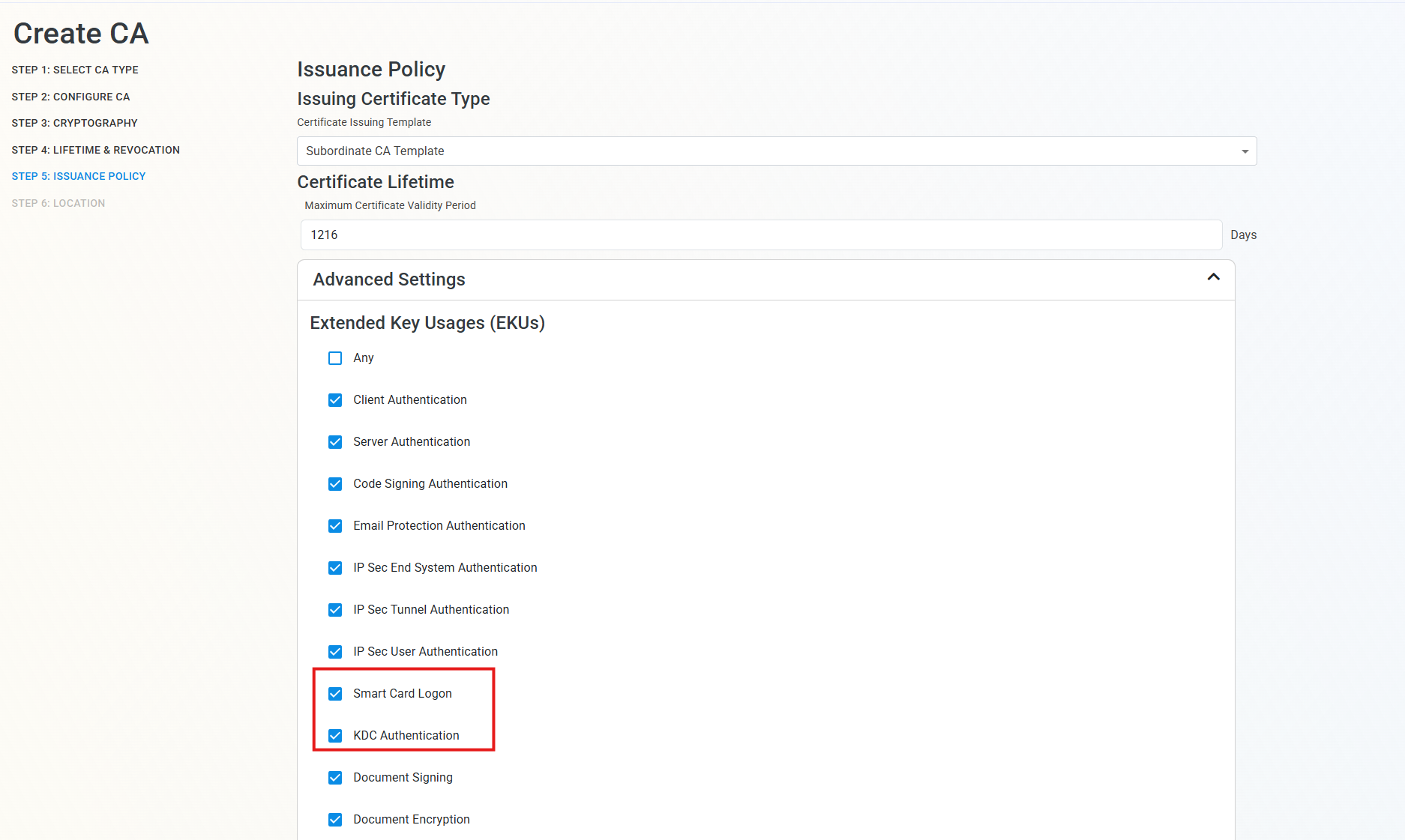 Configure Intune SCEP CA for Windows Hello for Business Hybrid