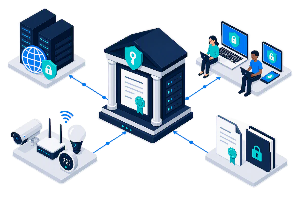 Certificate authorities can be used to issue many types of certificates.