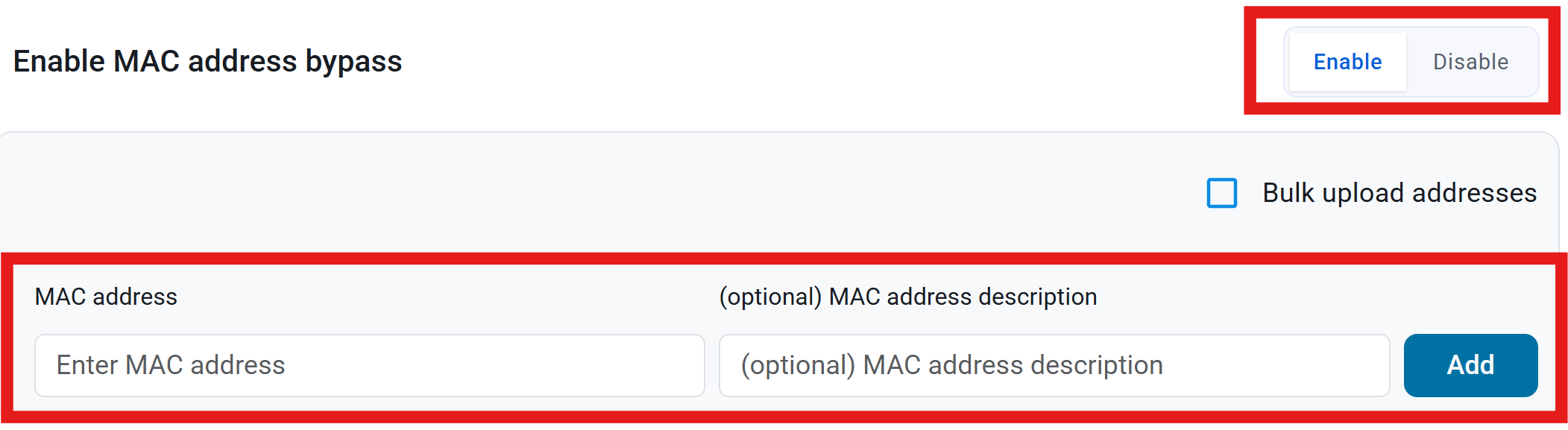 Network Profile MAC Authentication Bypass