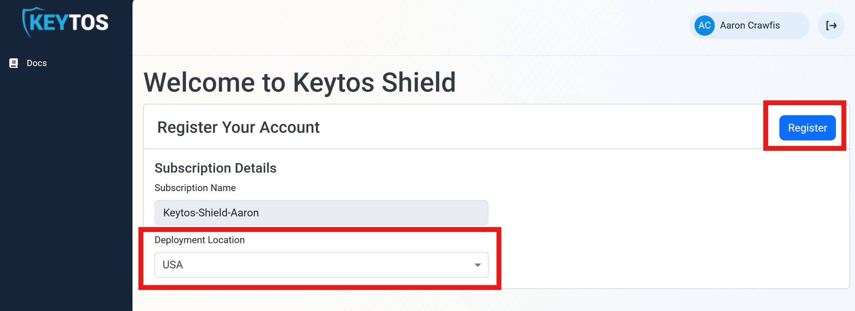 Keytos Shield Complete Signup