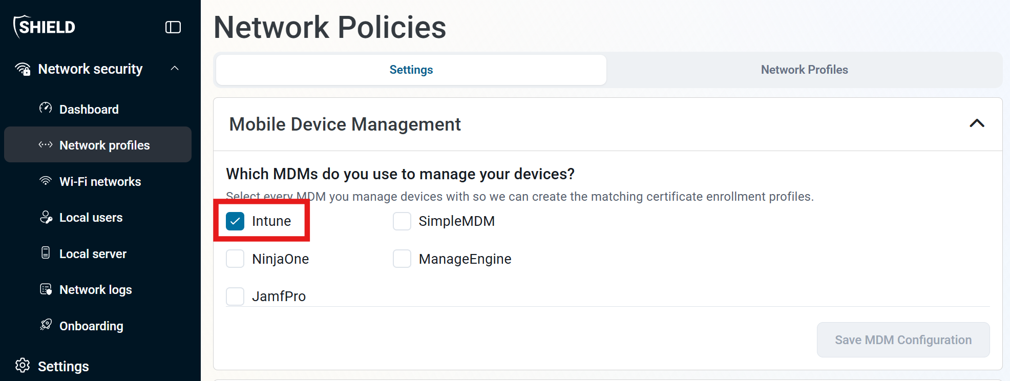 Enable Intune SCEP in Keytos Shield