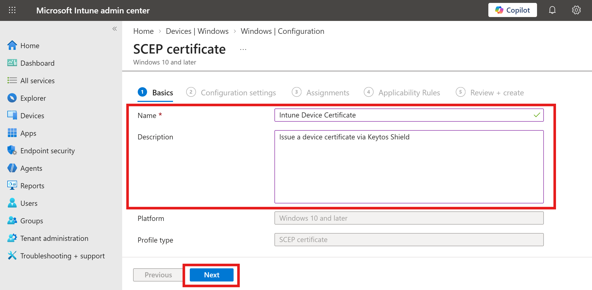 Intune SCEP Certificate Basics