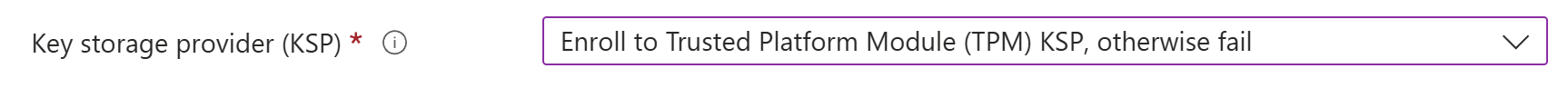 Intune SCEP Key Storage Provider