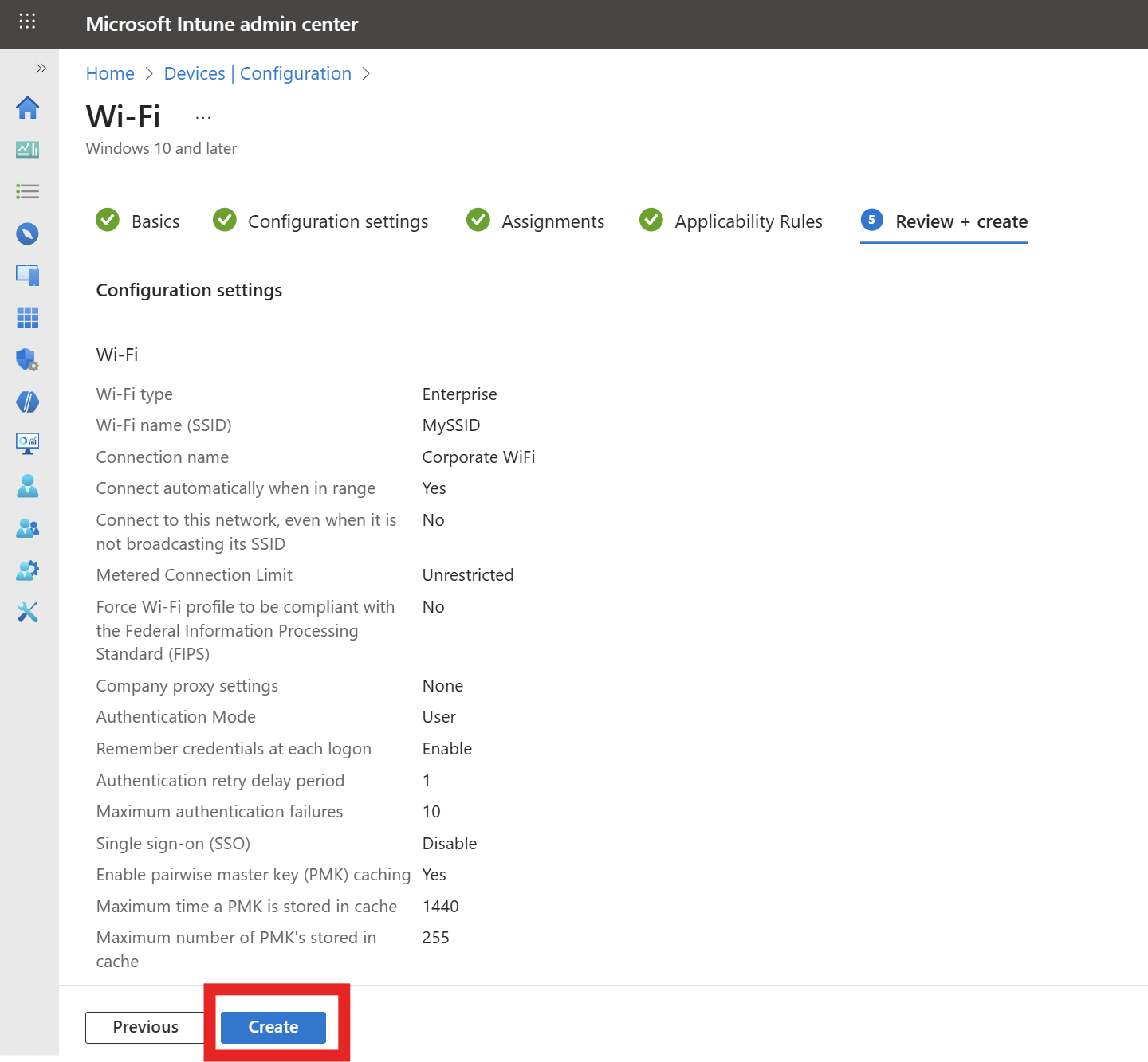 Intune Wi-Fi Profile Review