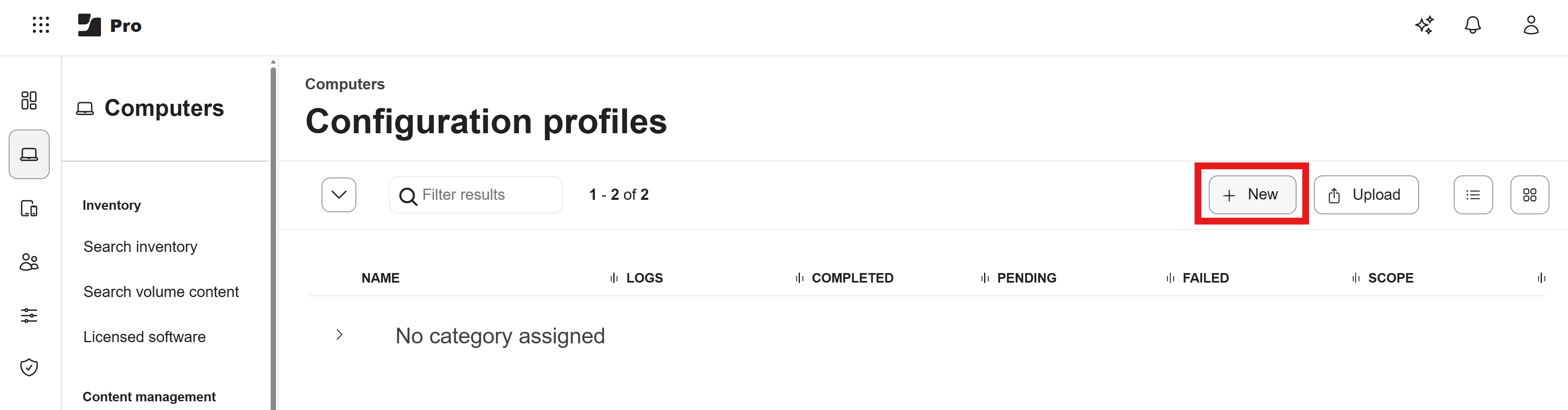 Create a New Jamf Pro Configuration Profile