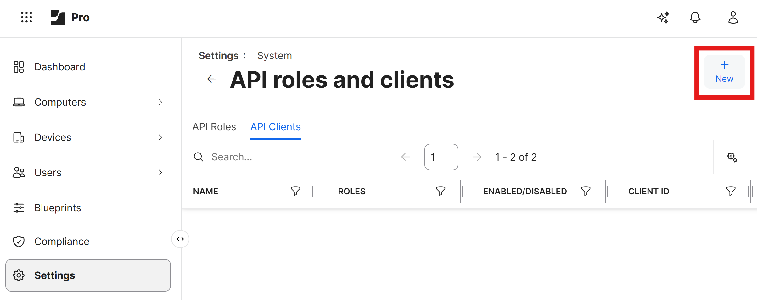 Create New API Client in Jamf Pro