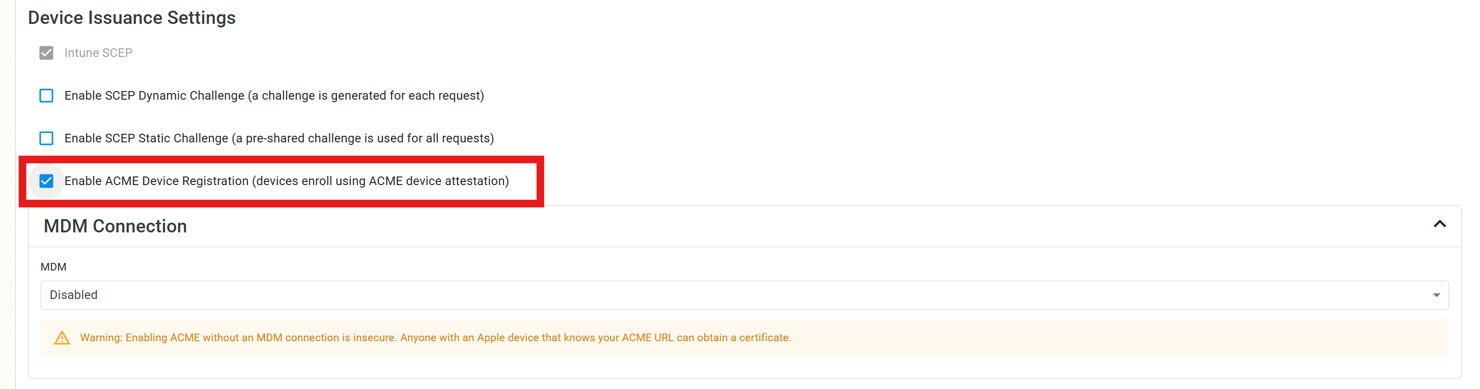 Enable ACME Device Attestation for SCEP CA