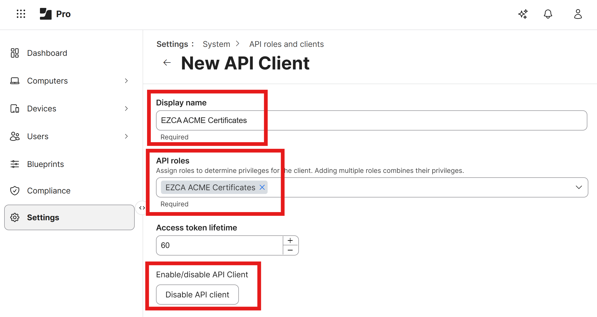 Create API Client in Jamf Pro