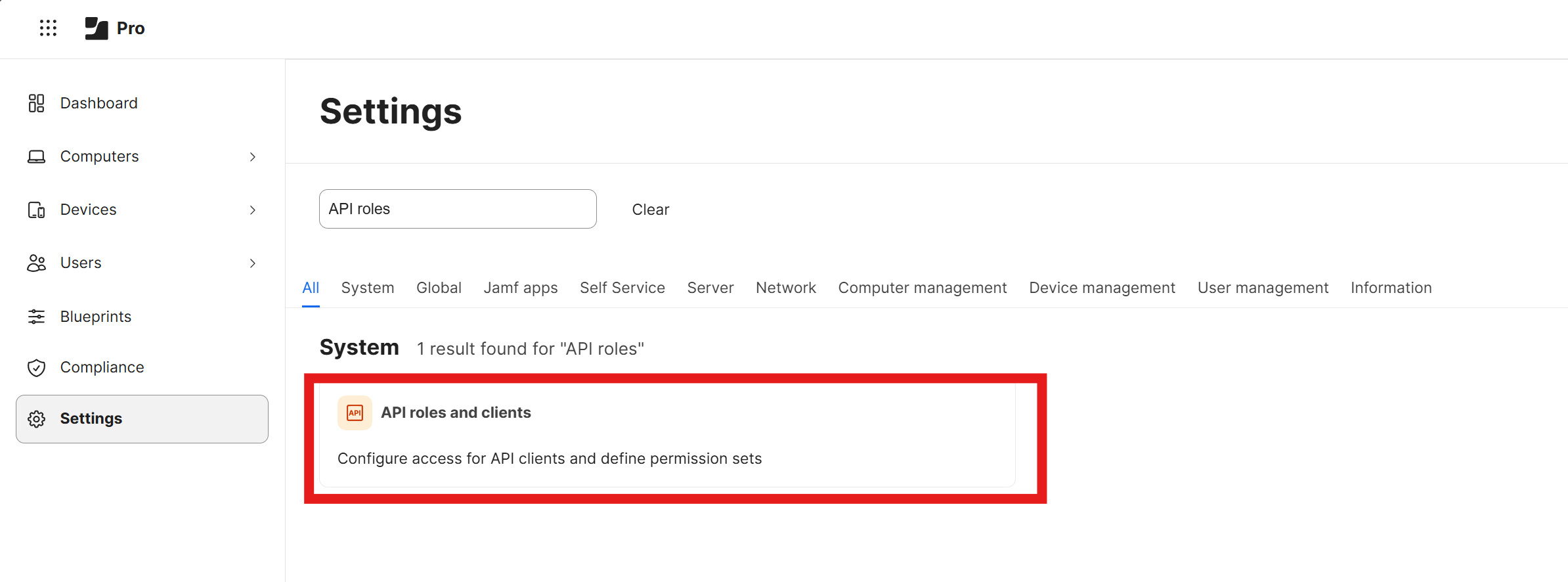 Jamf Pro API Roles and Clients