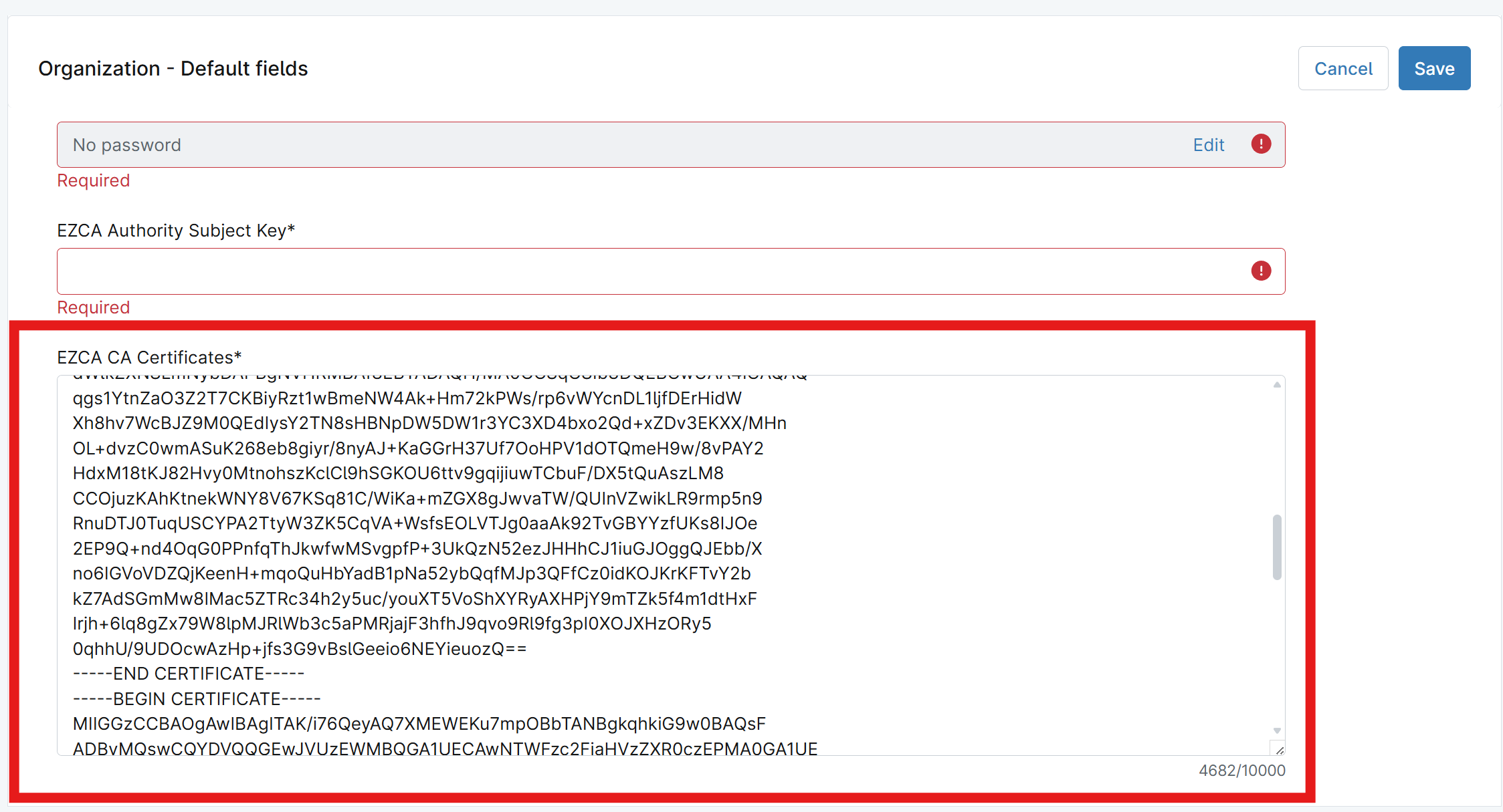 CA Certificates Stored in NinjaOne Custom Field