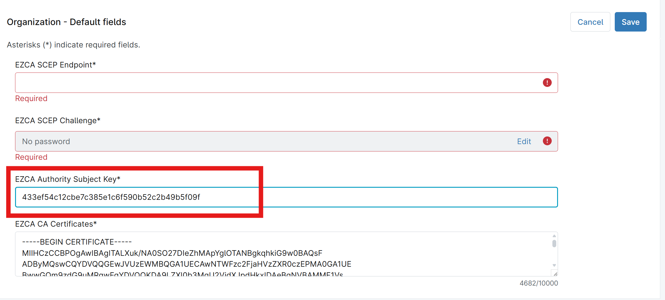 CA Authority Subject Key Identifier Stored in NinjaOne Custom Field
