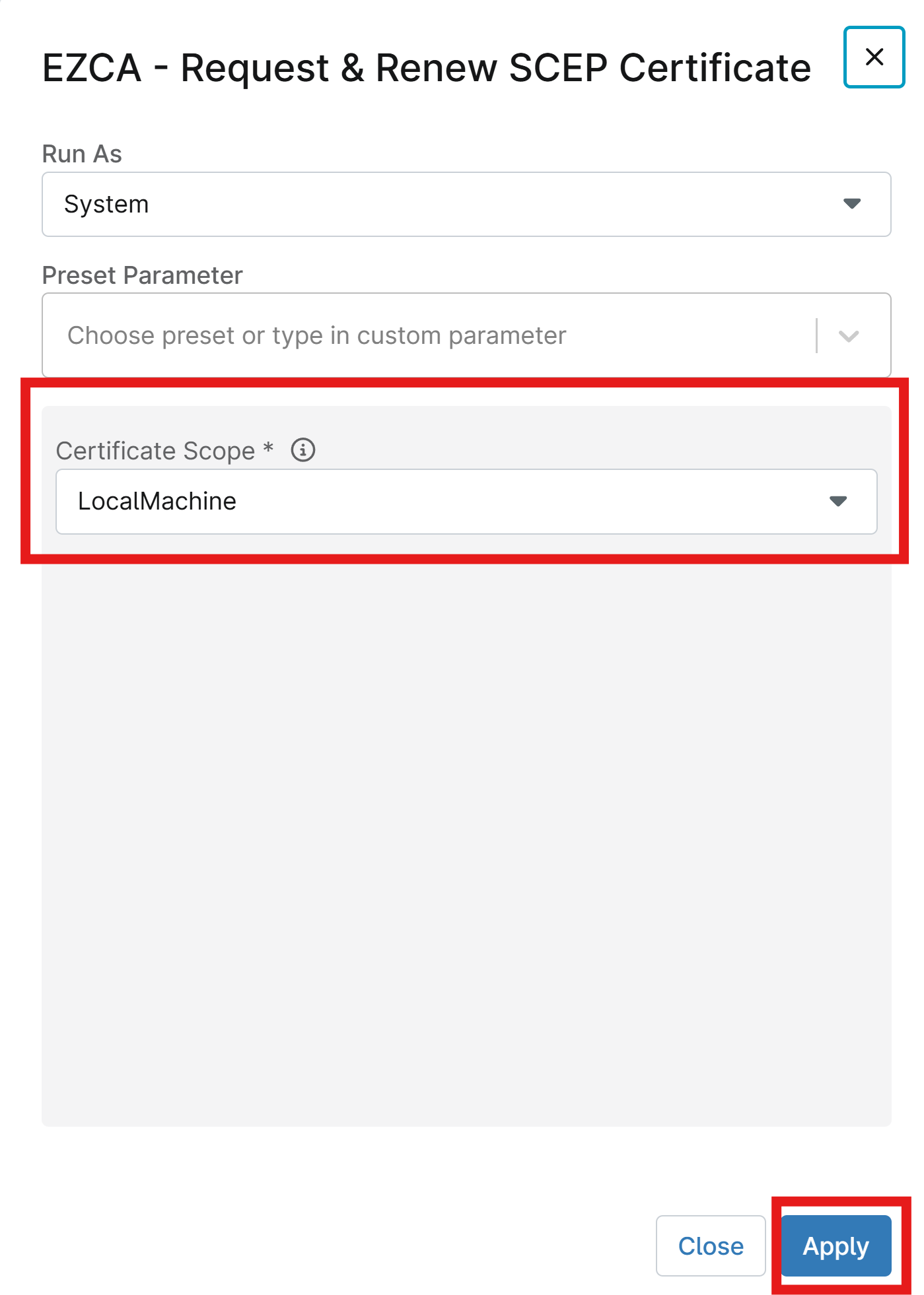 Add Request & Renew SCEP Certificate Script to NinjaOne Scheduled Automation