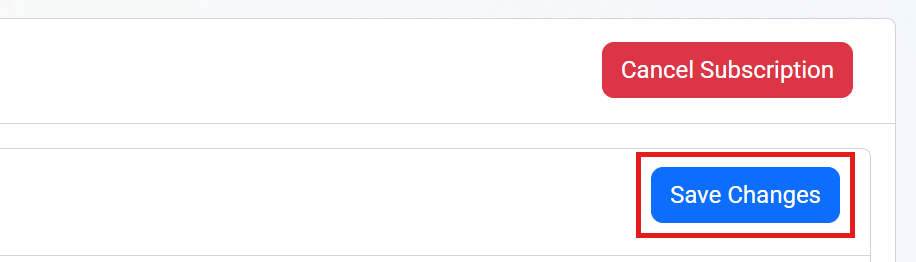 EZCA Cloud PKI Subscription Settings section with Save Changes button highlighted to save the MSP managed setting