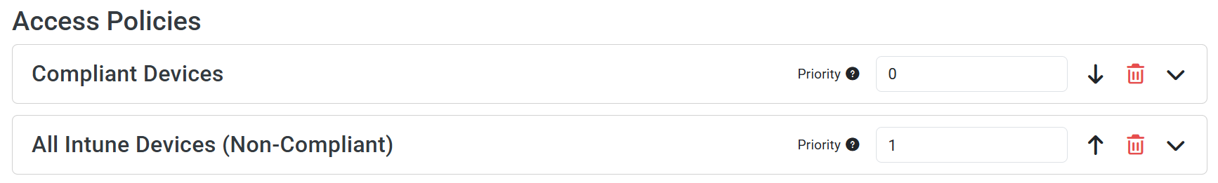 EZRADIUS Access Policy Order