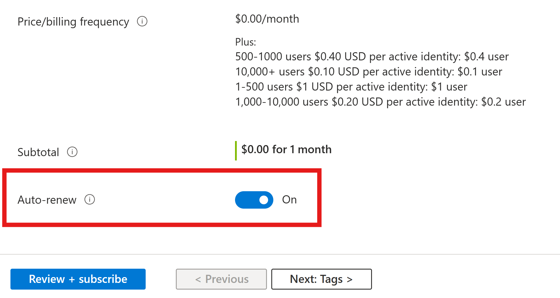 Select EZRADIUS Cloud RADIUS plan in Azure
