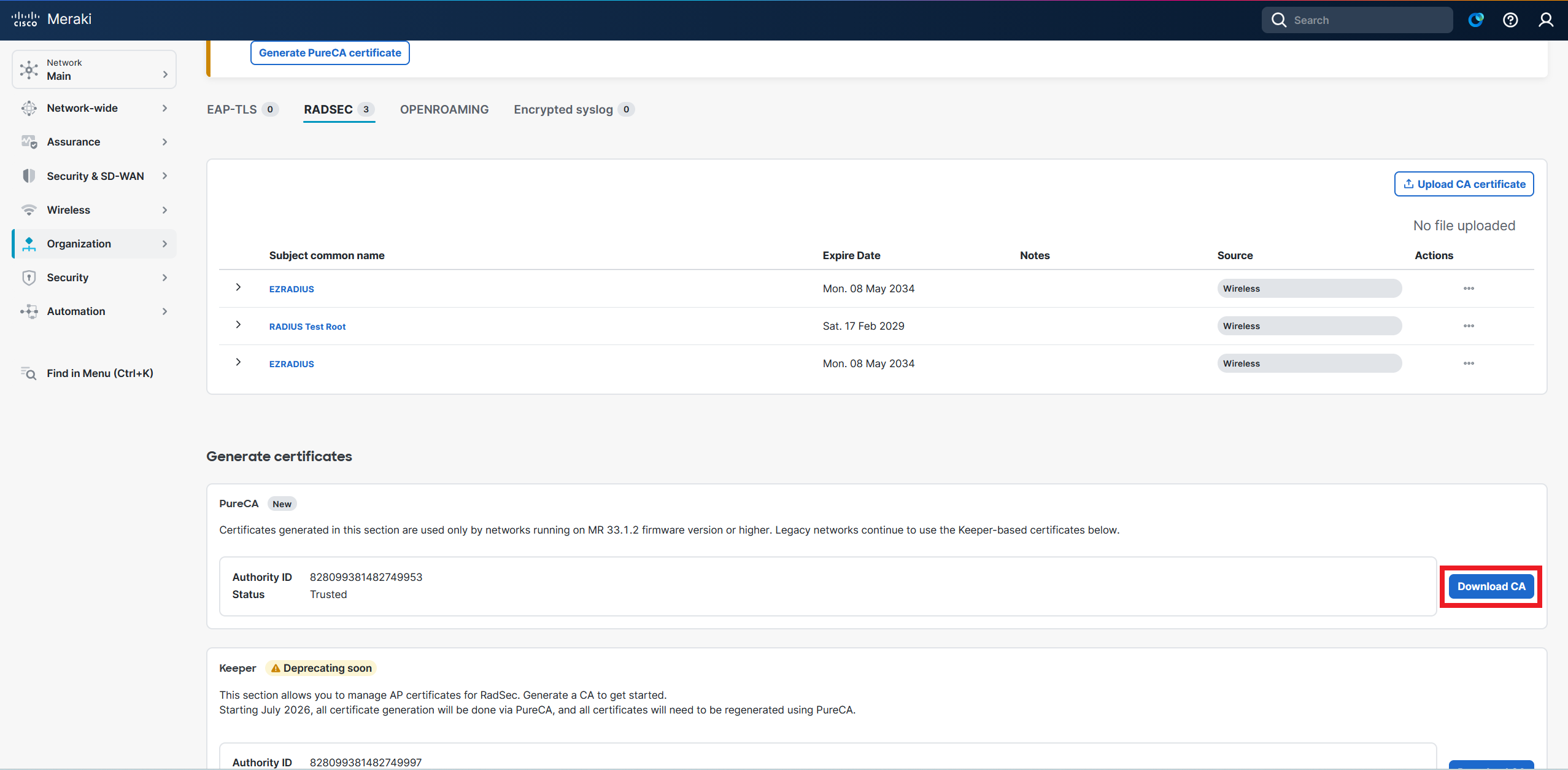 How to Add RADIUS Server for Entra ID in Meraki Network