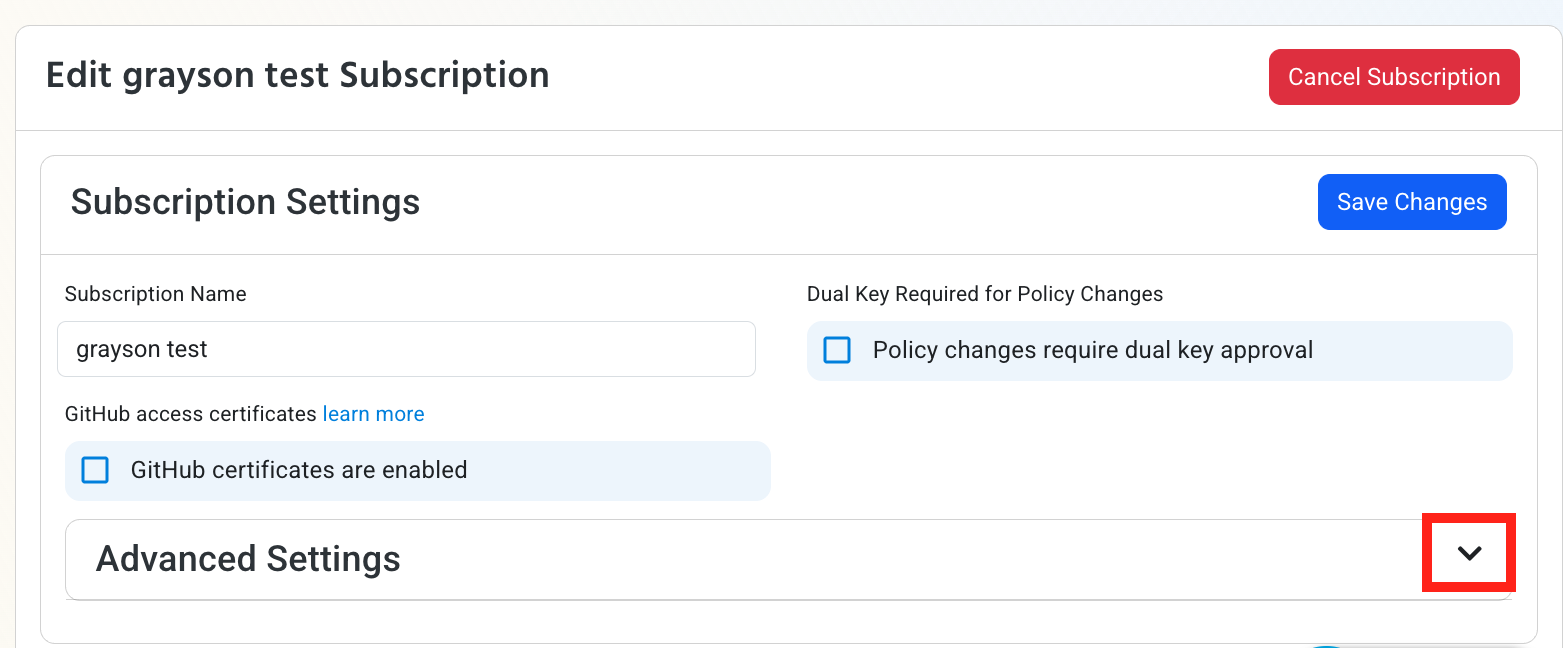 EZSSH Subscription Advanced Settings