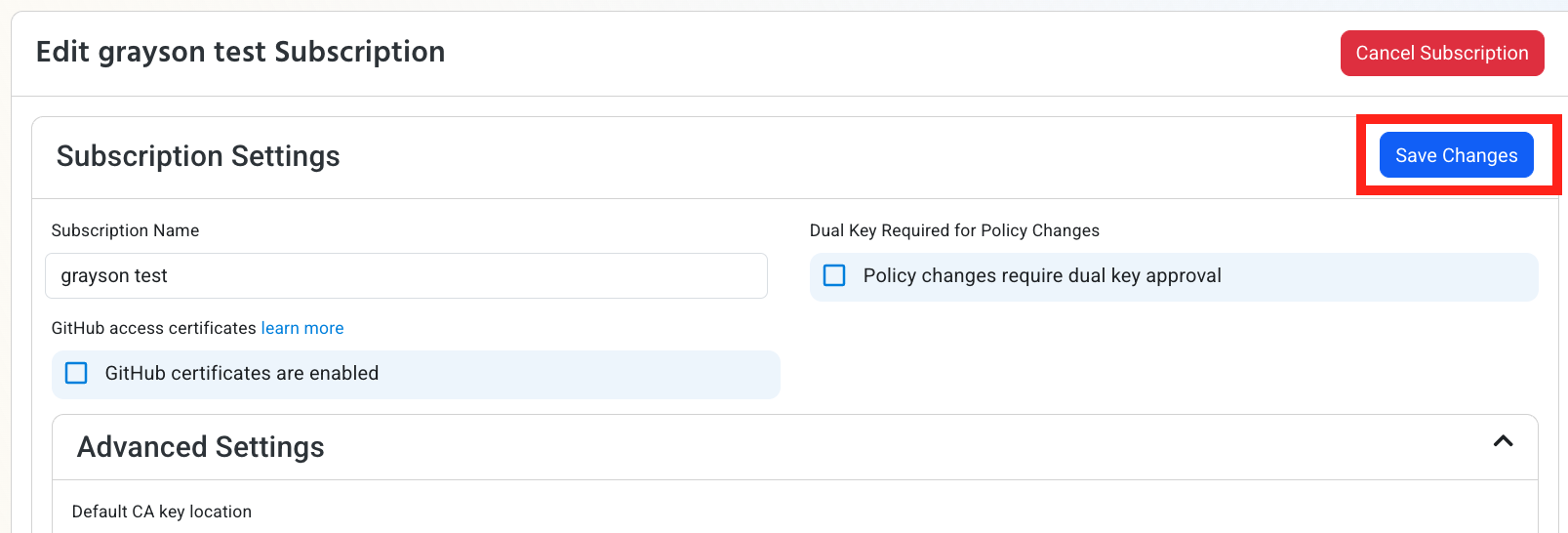 EZSSH Settings Save Changes