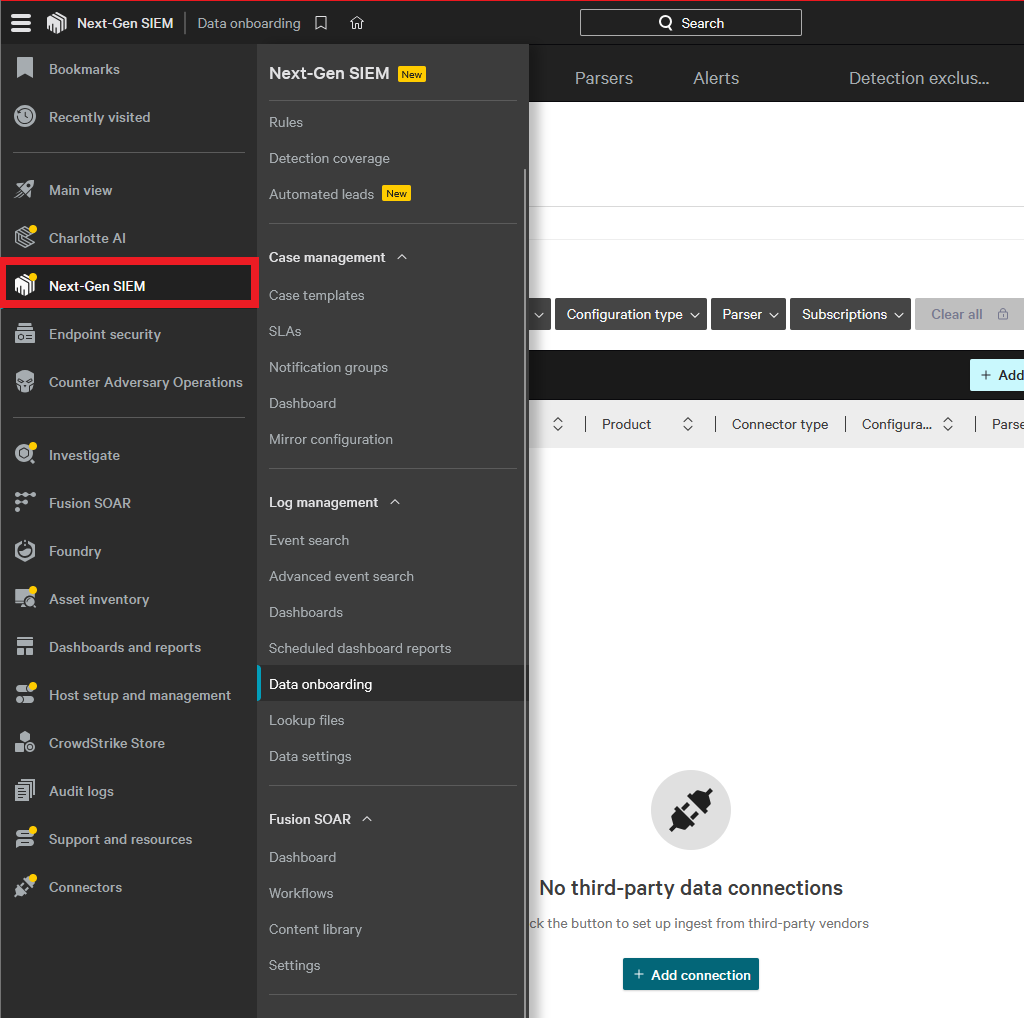 Navigate to Next-Get SIEM in CrowdStrike Falcon