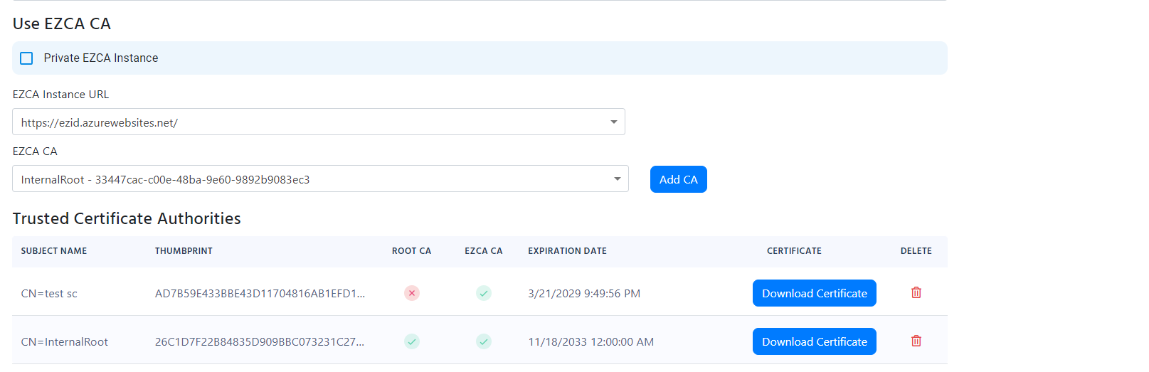 Keytos Shield Cloud RADIUS Network Policy add EZCA Cloud Certificate Authority CA