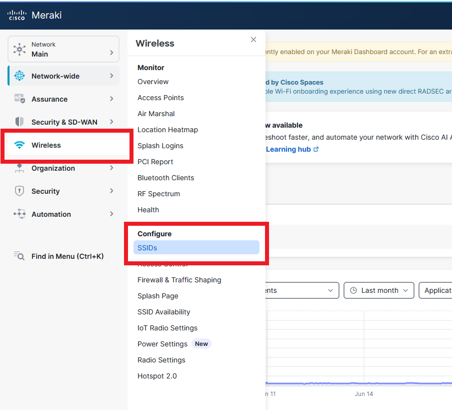 How To Enable Cloud RADIUS Meraki Network Settings