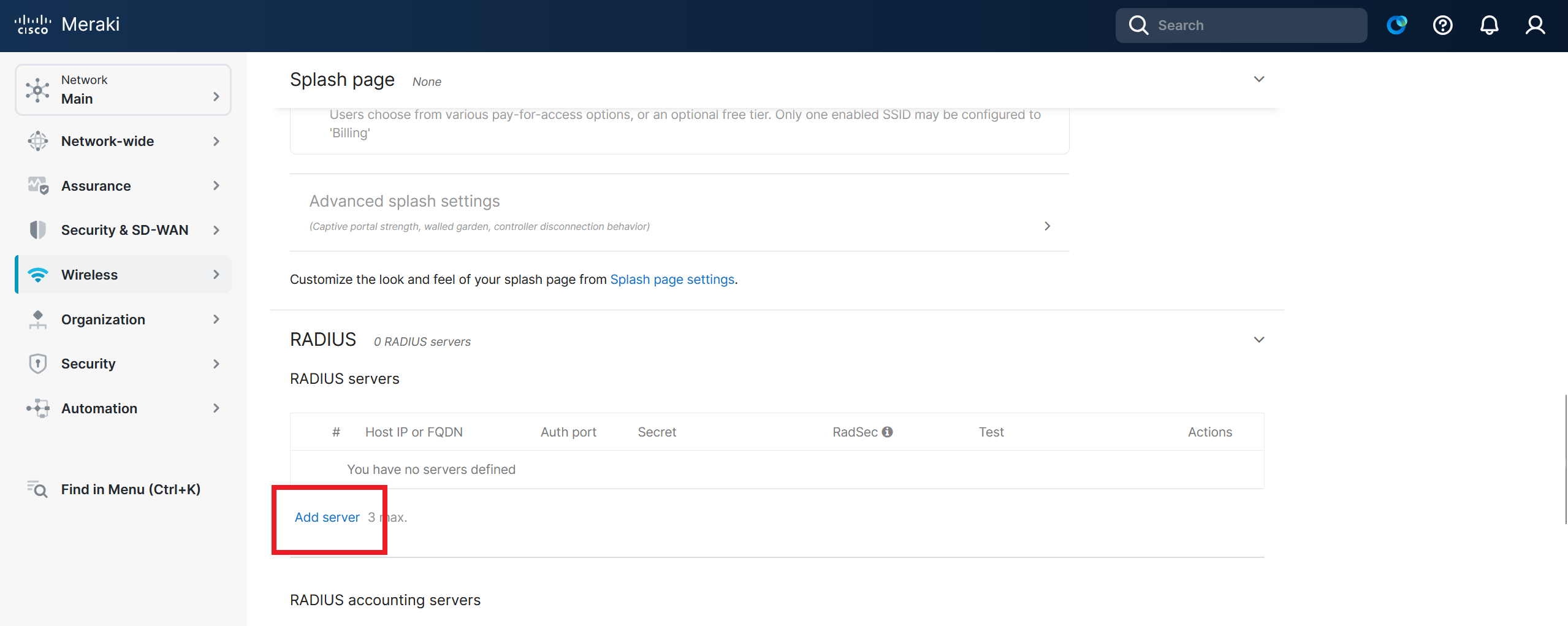How to Setup Cloud RADIUS Profile in Meraki Network
