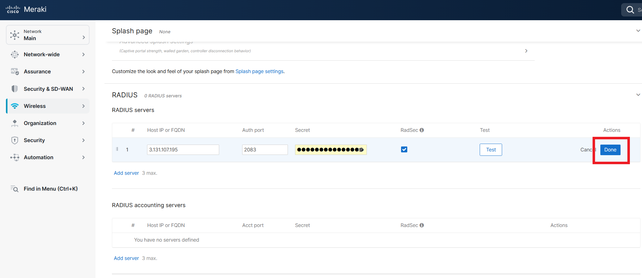 How to Setup Cloud RADIUS Profile in Meraki Network
