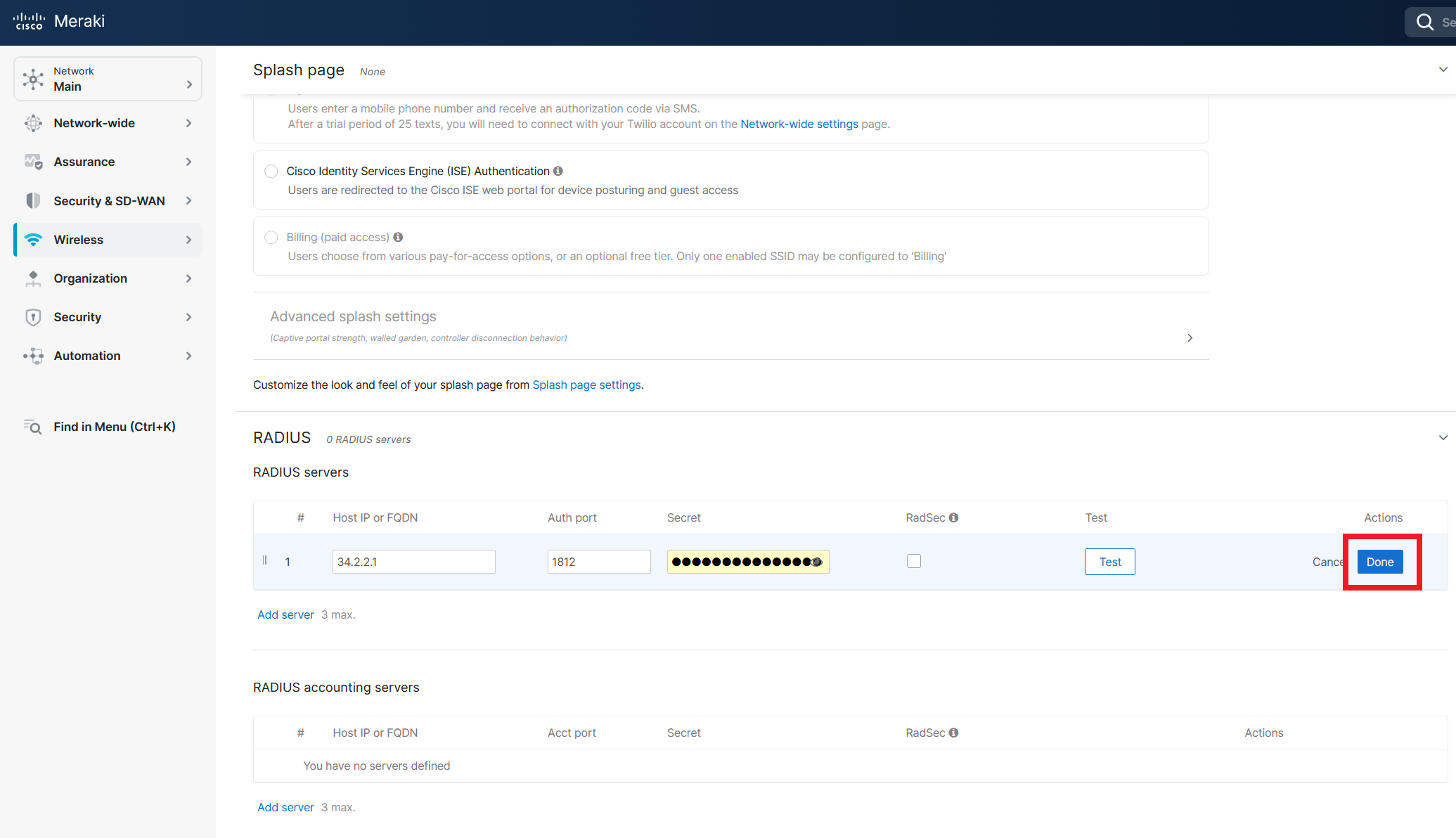 How to Setup Cloud RADIUS Profile in Meraki Network