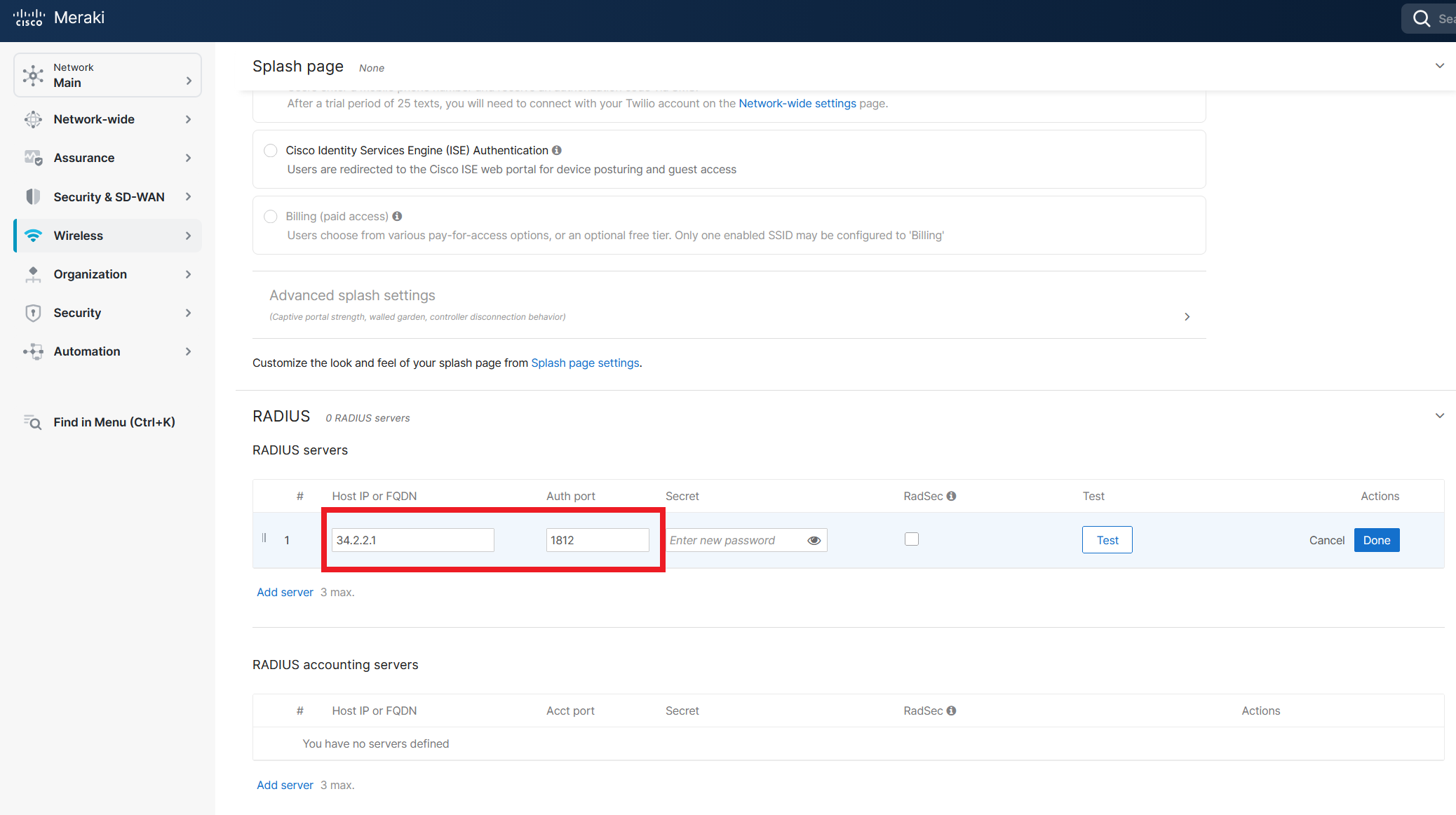 How to Setup Cloud RADIUS Profile in Meraki Network