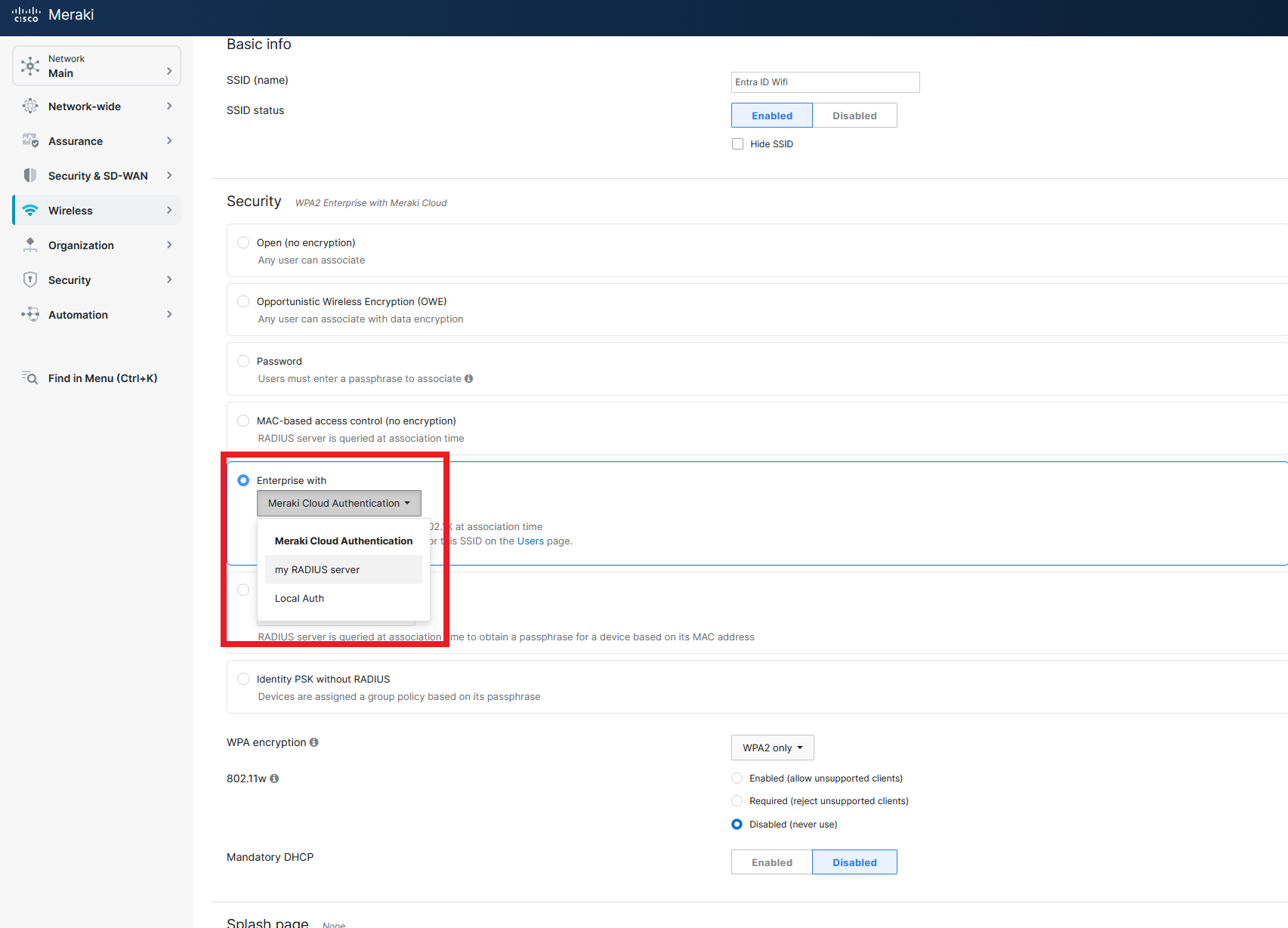 How to Setup Cloud RADIUS Profile in Meraki Network