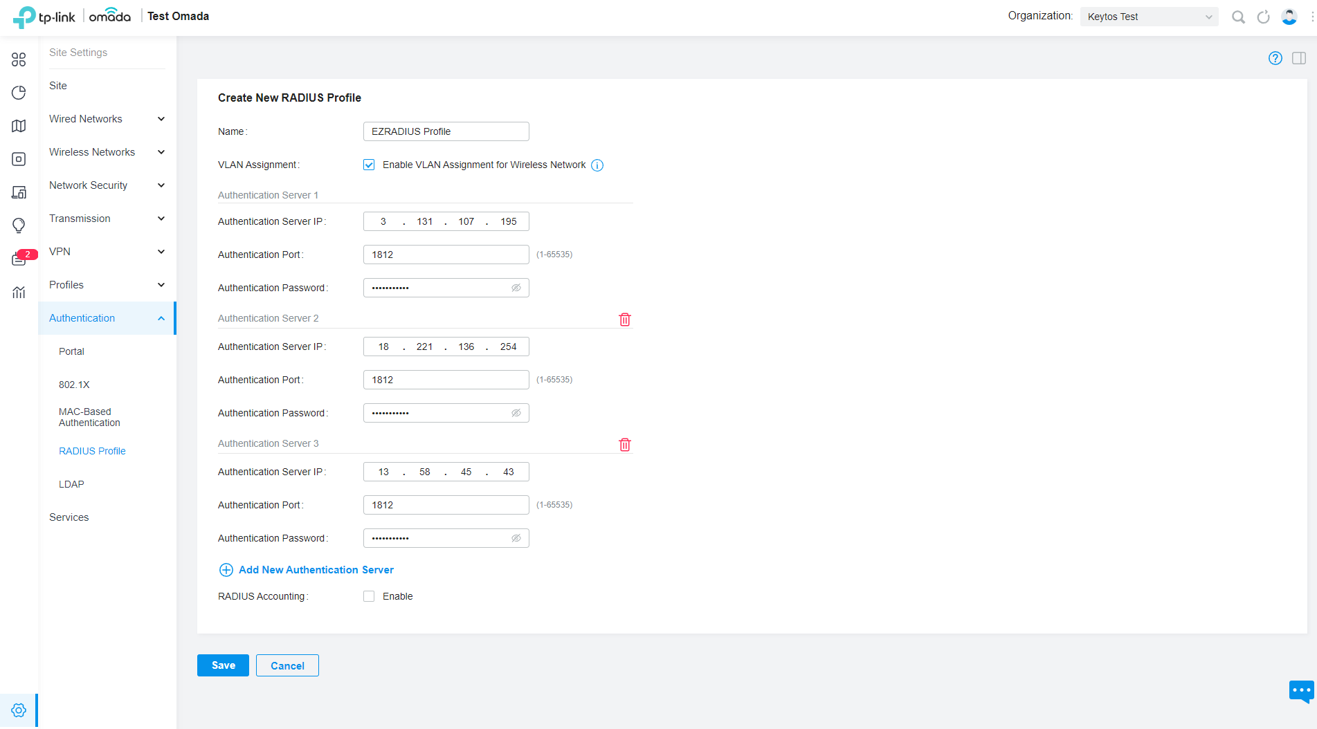 How to Setup Cloud RADIUS Profile in TP-Link Omada Network Controller