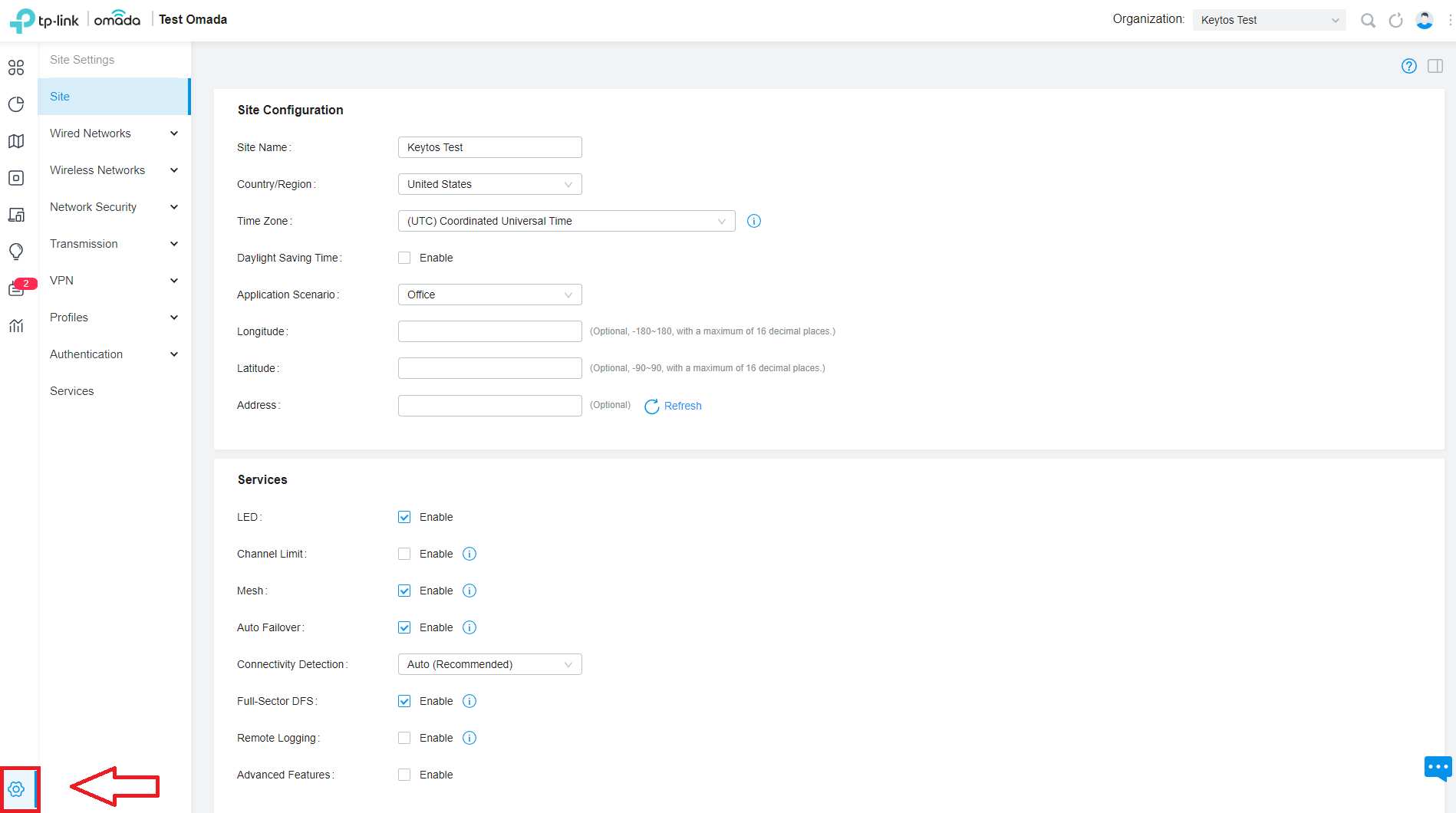 TP-Link Omada Controller Settings