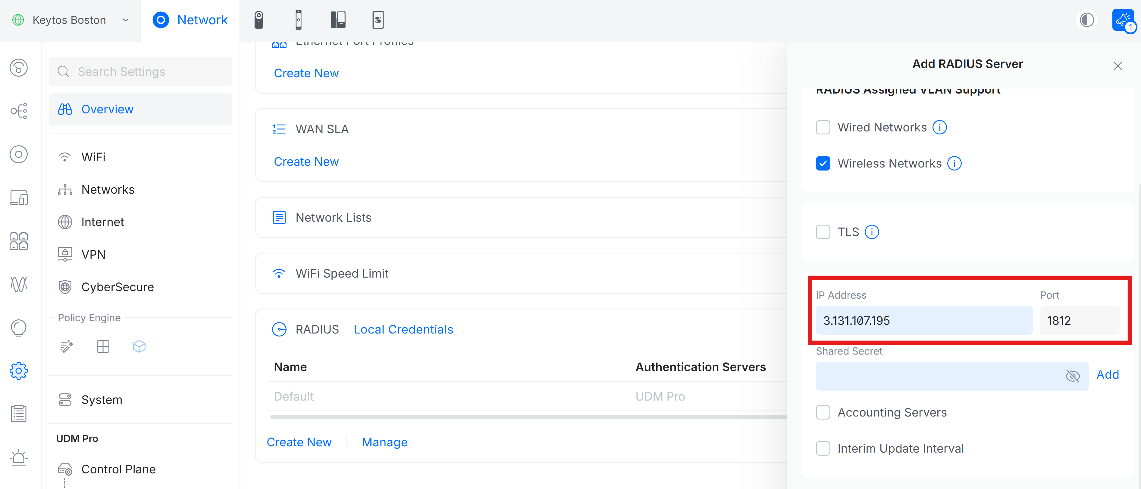 How to Add RADIUS Server for Entra ID in Ubiquiti UniFi Controller