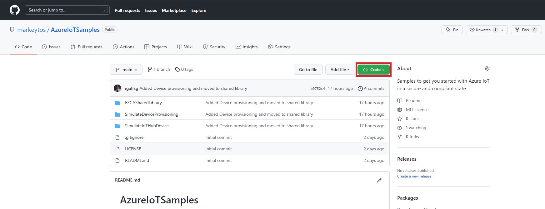 Clone Azure IoT Hub Certificate Authentication Sample