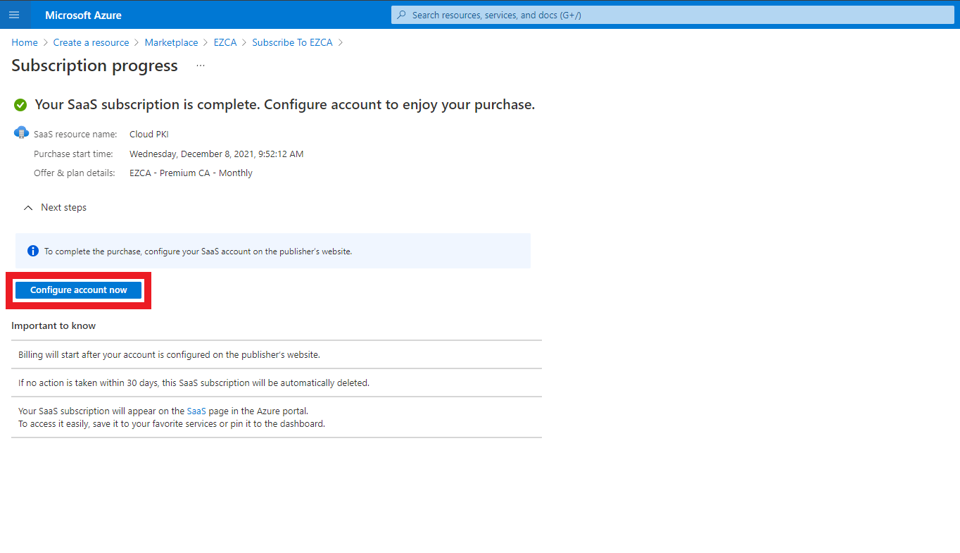 Configure your Azure PKI