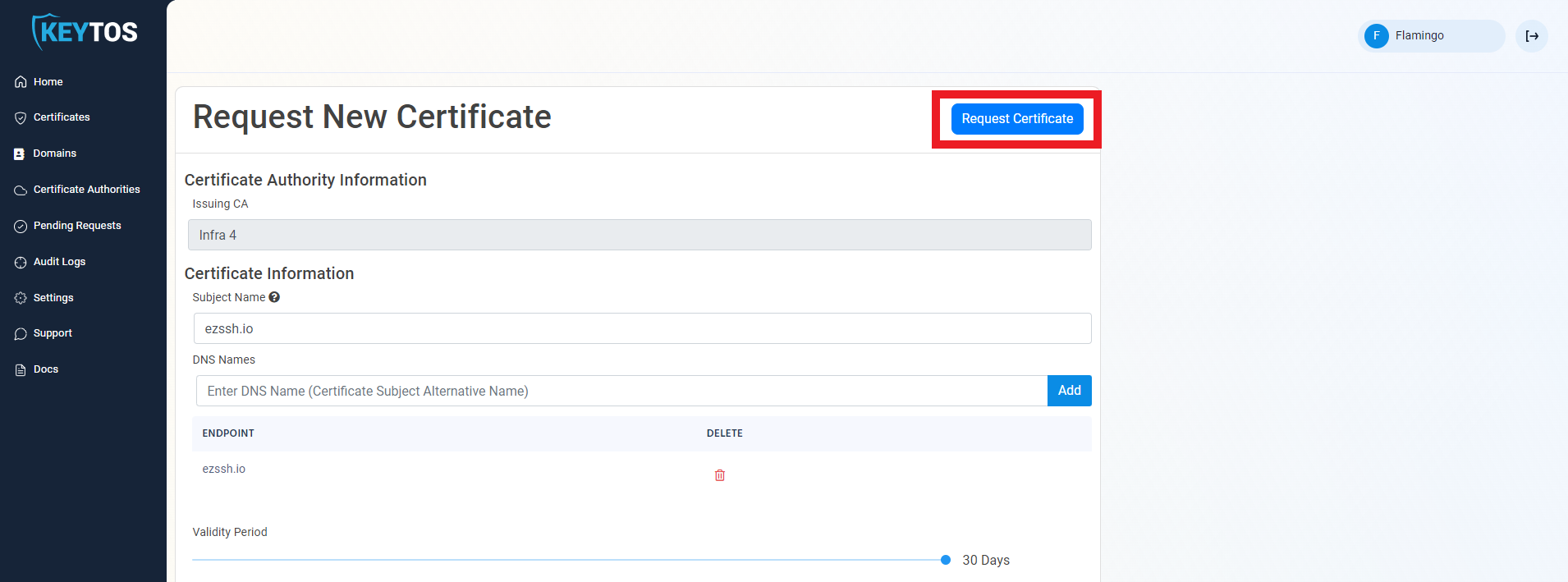 How To Request Certificate from Internal PKI