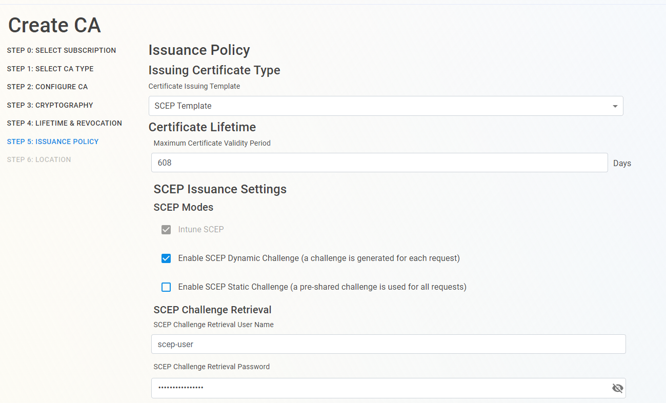 Enable SCEP Dynamic Enrollment