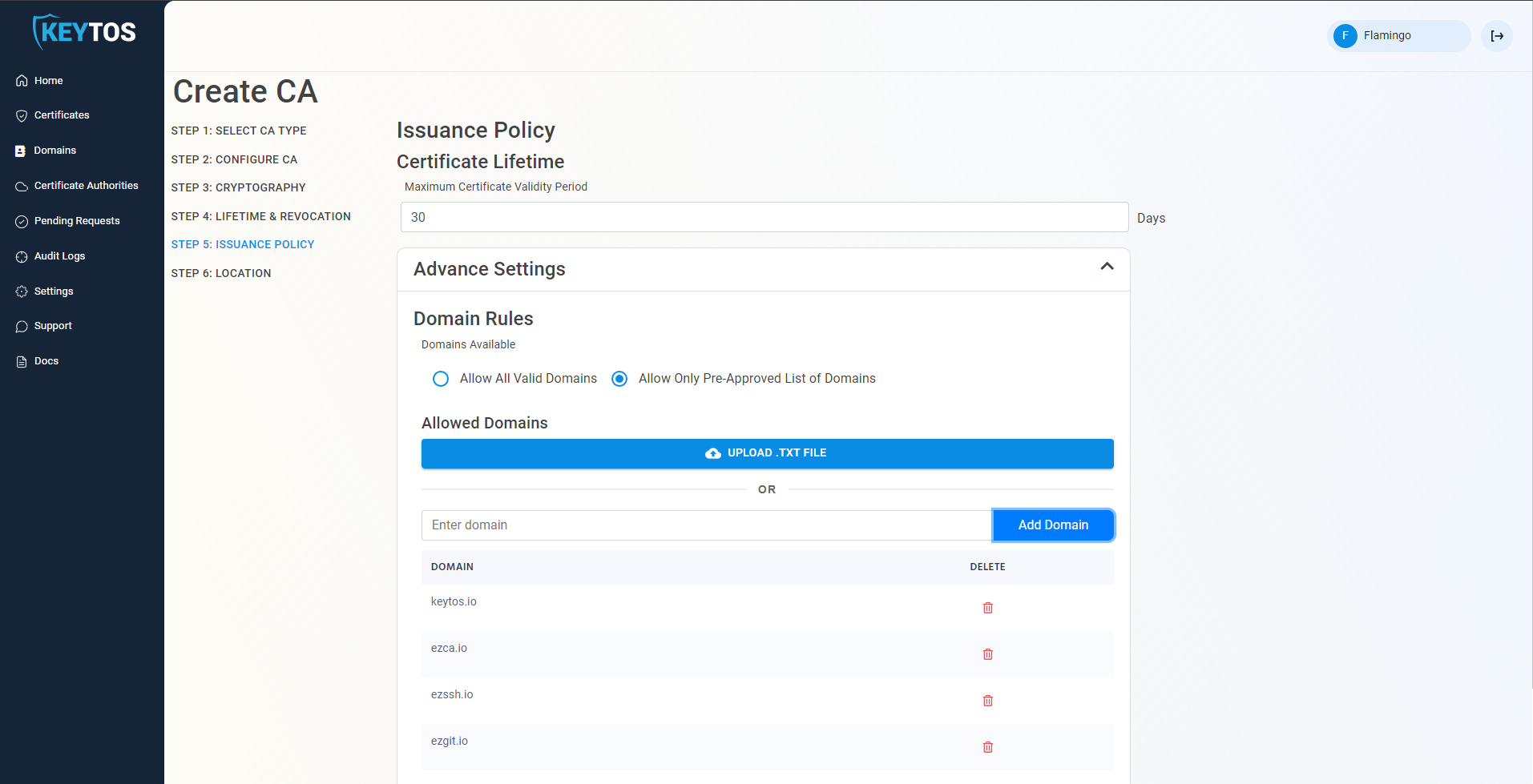 Pre Approved Domains