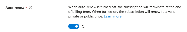 How to enable Auto renew in Azure Marketplace EZCA Subscription page