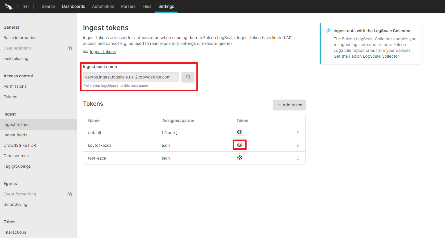 CrowdStrike Falcon LogScale Token for your cloud PKI